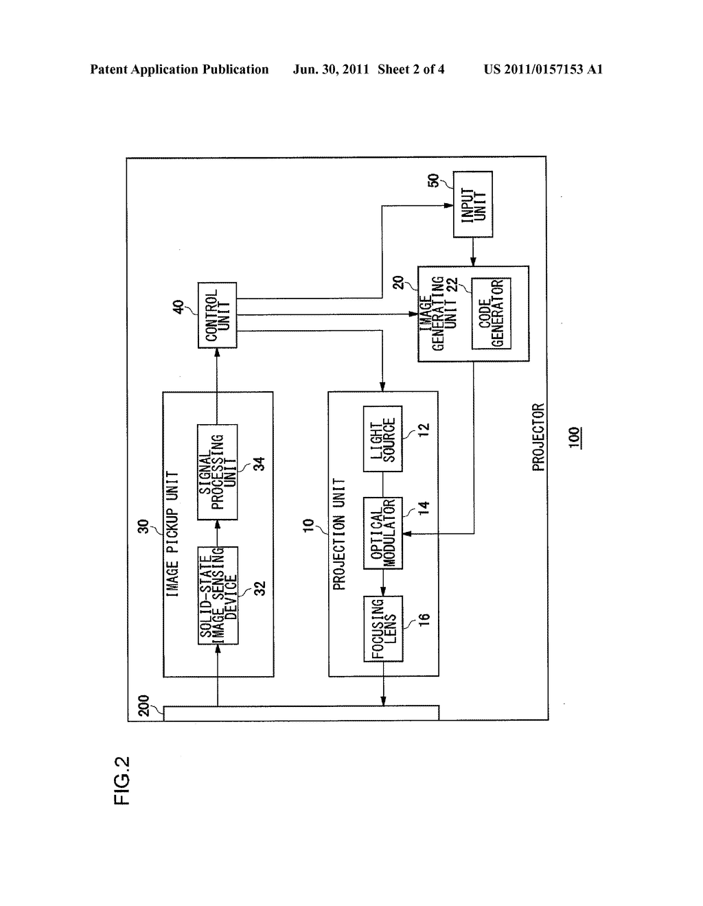 PROJECTION-TYPE IMAGE DISPLAY APPARATUS PROVIDED WITH AN IMAGE PICKUP     FUNCTION - diagram, schematic, and image 03