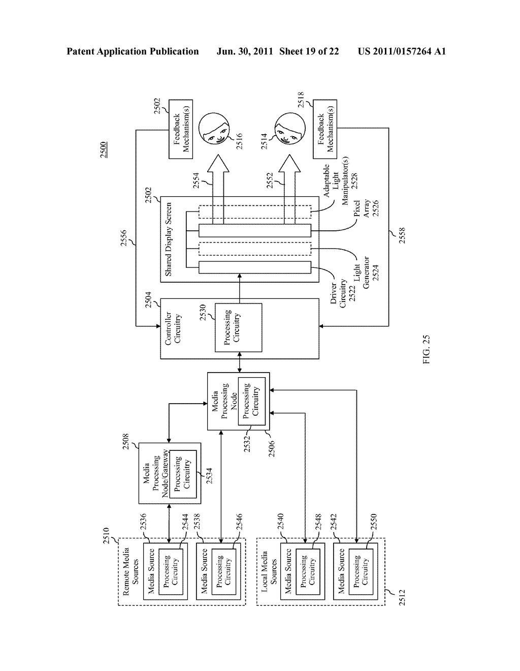 COMMUNICATION INFRASTRUCTURE INCLUDING SIMULTANEOUS VIDEO PATHWAYS FOR     MULTI-VIEWER SUPPORT - diagram, schematic, and image 20