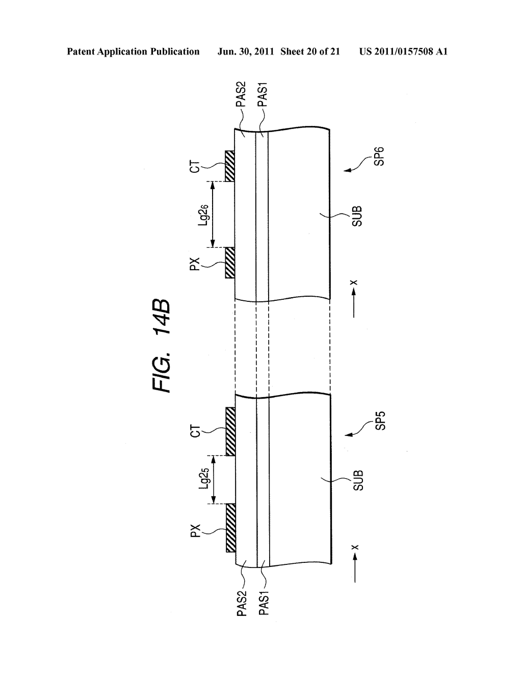 DISPLAY DEVICE WHEREIN A GATE INSULATING FILM PROVIDED AT ONE TFT IS     THINNER THAN A GATE INSULATING FILM PROVIDED AT ANOTHER TFT, AND A GAP     BETWEEN A PIXEL ELECTRODE AND A COUNTER ELECTRODE IS WIDER FOR THE ONE     TFT THAN THE ANOTHER TFT - diagram, schematic, and image 21