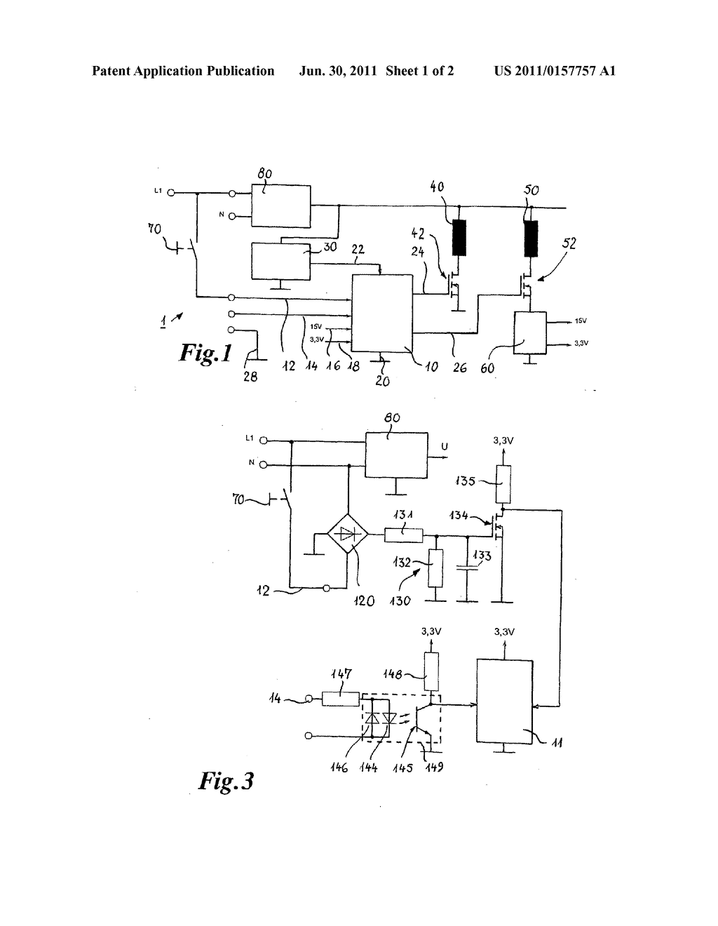 DEVICE AND METHOD FOR IDENTIFYING THE TYPE OF CONTROL FOR A VOLTAGE- OR     CURRENT-RELEASE SWITCHGEAR - diagram, schematic, and image 02