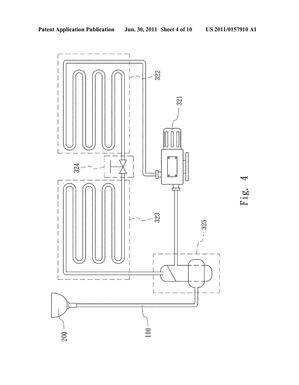 LED Headlight Cooling System and LED Headlight Thermal Conducting Device - diagram, schematic, and image 05