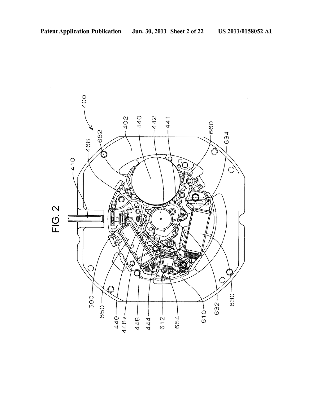 Timepiece with calendar mechanism including first date indicator and     second date indicator - diagram, schematic, and image 03