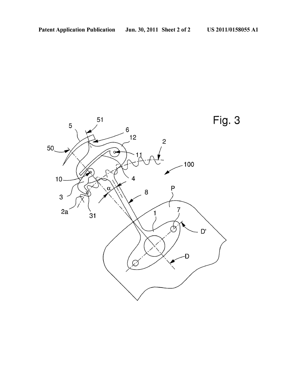 DYNAMOMETRIC DEVICE FOR INDICATING THE REMAINING BARREL TORQUE IN A     TIMEPIECE - diagram, schematic, and image 03