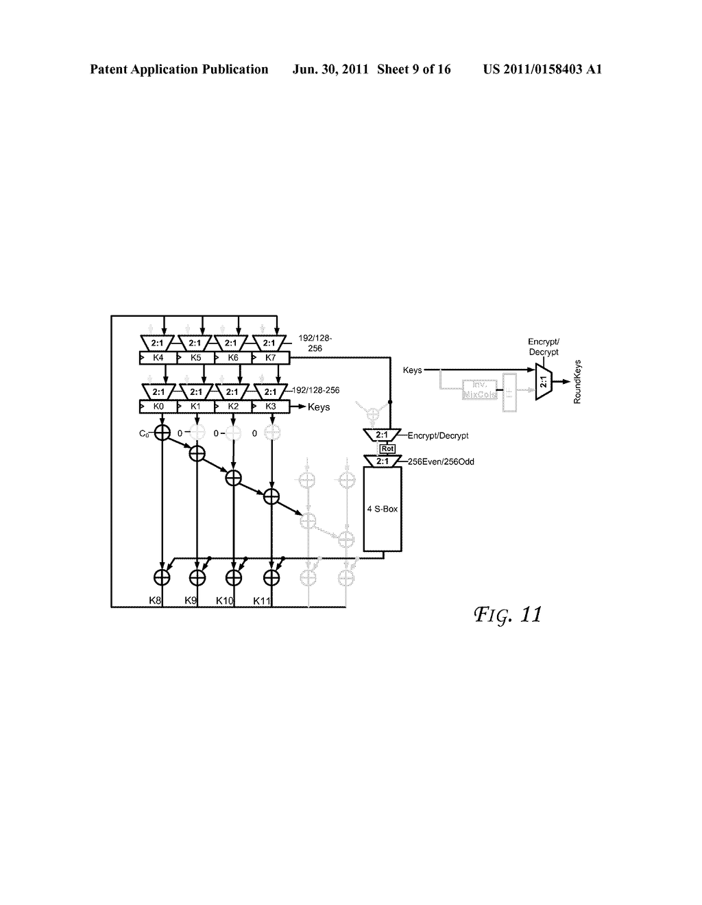 ON-THE-FLY KEY GENERATION FOR ENCRYPTION AND DECRYPTION - diagram, schematic, and image 10