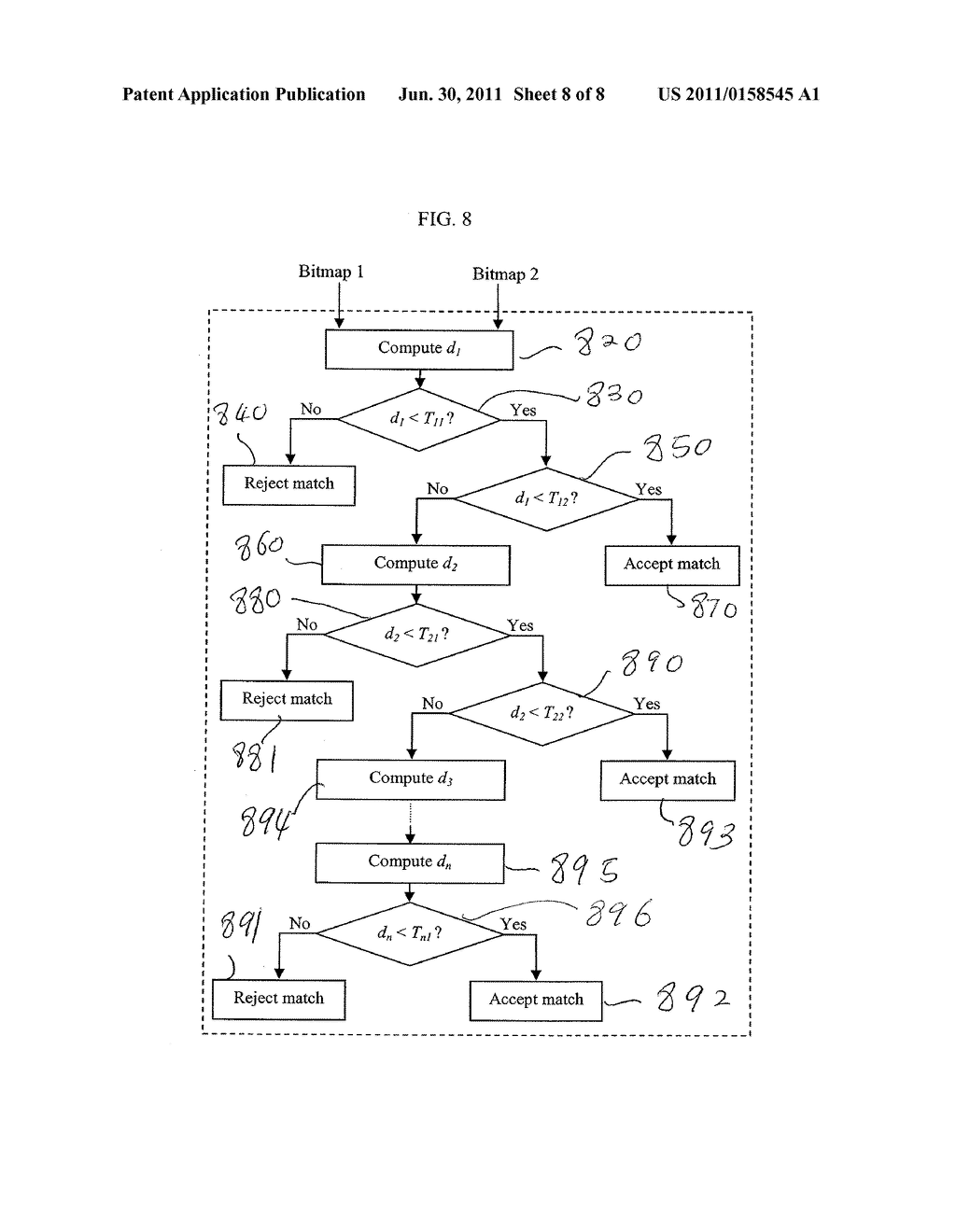 APPARATUS AND METHOD OF MATCHING SYMBOLS IN A TEXT IMAGE CODING AND     DECODING SYSTEM - diagram, schematic, and image 09