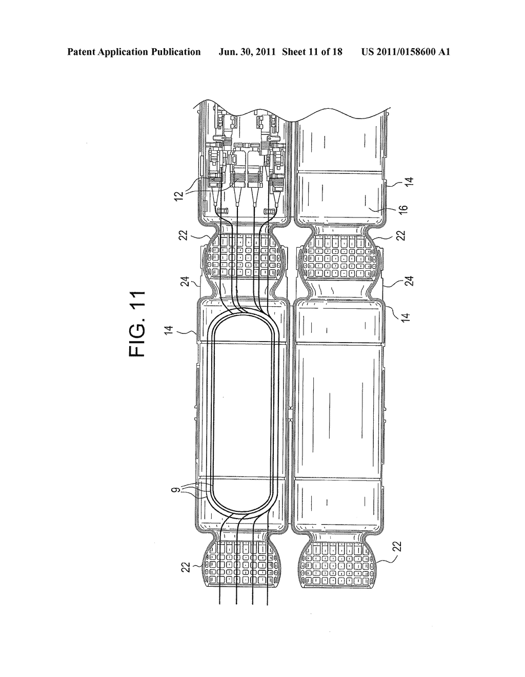 MODULAR, RESEALABLE FIBER OPTIC HIGH FIBER COUNT PACKAGING - diagram, schematic, and image 12