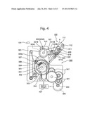 MIRROR DRIVE APPARATUS INCORPORATING A BRAKE MECHANISM OF AN SLR CAMERA diagram and image