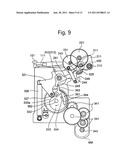 MIRROR DRIVE APPARATUS INCORPORATING A BRAKE MECHANISM OF AN SLR CAMERA diagram and image