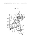 MIRROR DRIVE APPARATUS INCORPORATING A BRAKE MECHANISM OF AN SLR CAMERA diagram and image