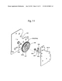 MIRROR DRIVE APPARATUS INCORPORATING A BRAKE MECHANISM OF AN SLR CAMERA diagram and image