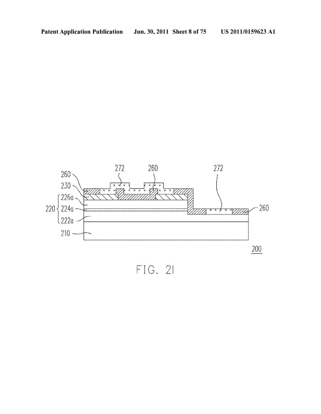 Method for Fabricating LED Chip Comprising Reduced Mask Count and Lift-Off     Processing - diagram, schematic, and image 09