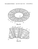 ABRASIVE ARTICLE WITH ARRAY OF GIMBALLED ABRASIVE MEMBERS AND METHOD OF     USE diagram and image