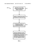 METHOD FOR MANAGING COMMUNICATION TRAFFIC OF DEVICES BASED ON AVAILABLE     POWER RESOURCES diagram and image