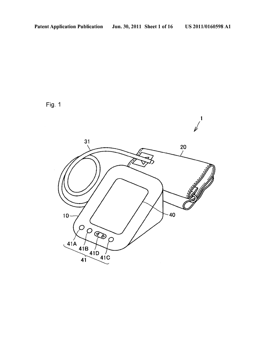 ELECTRONIC SPHYGMOMANOMETER AND BLOOD PRESSURE MEASUREMENT CONTROL METHOD - diagram, schematic, and image 02