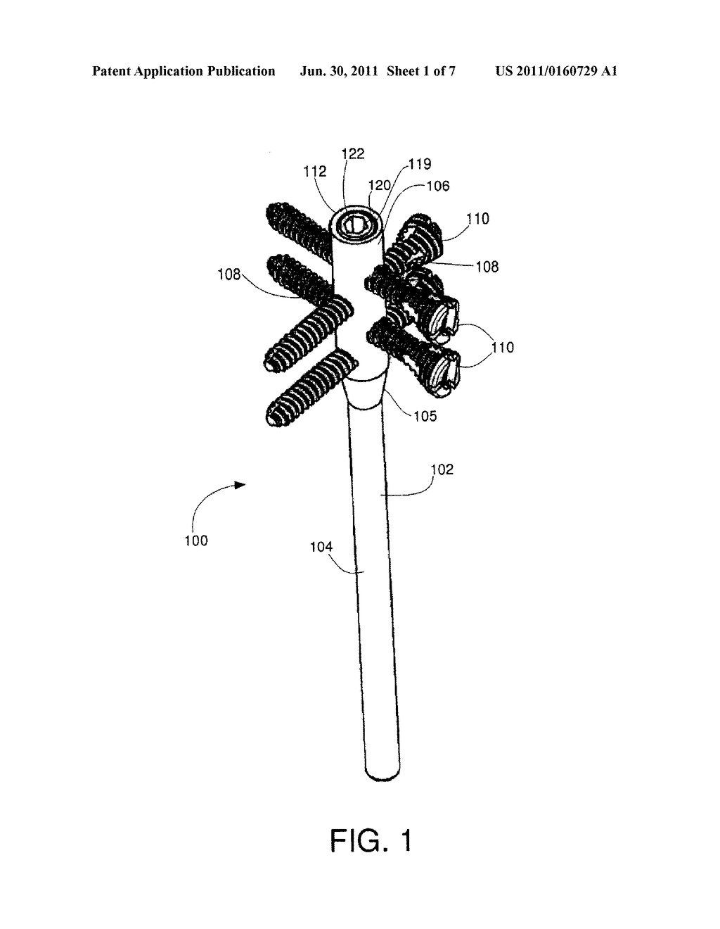 Intramedullary Nail and Protruding Screw Locking Mechanism - diagram, schematic, and image 02