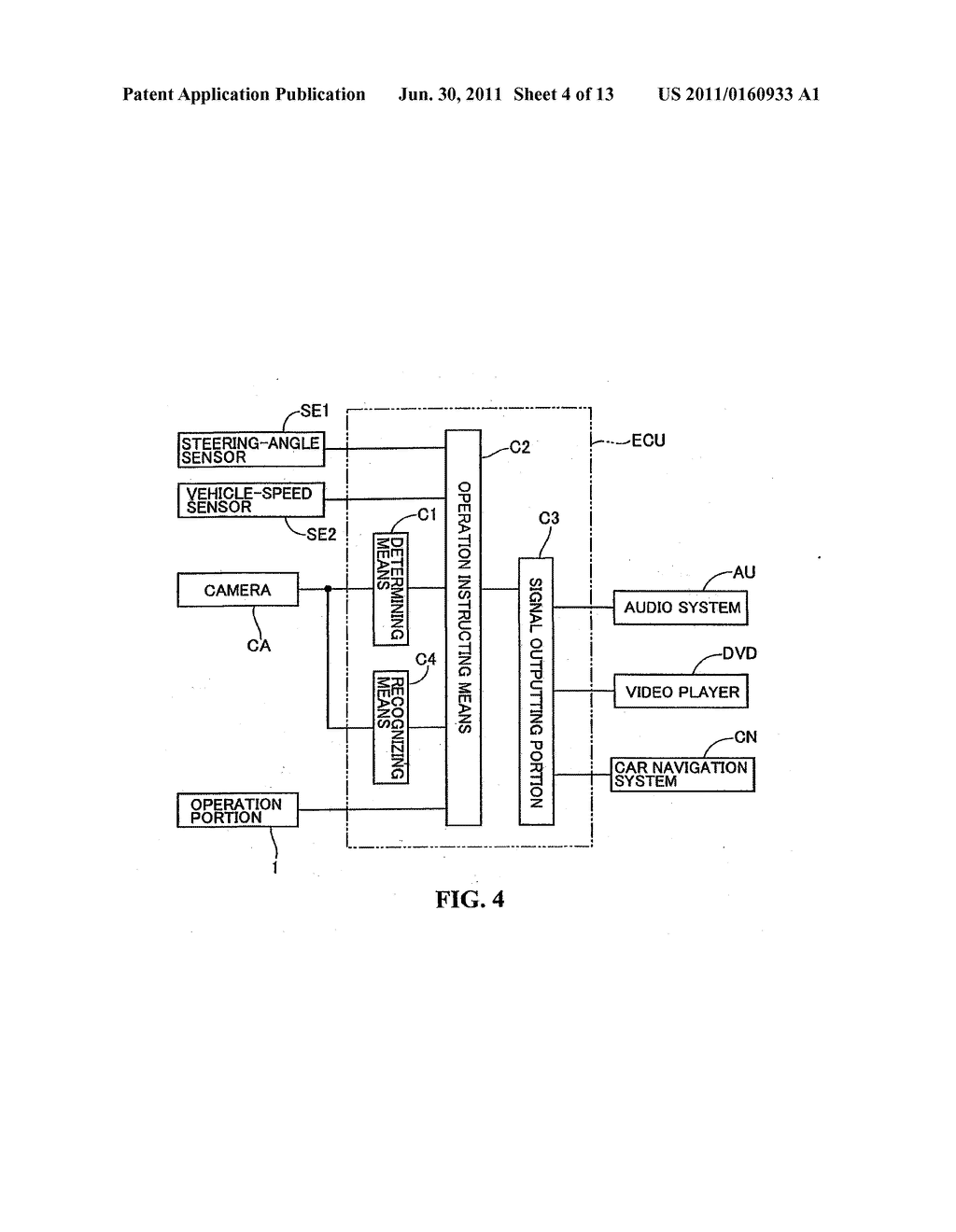OPERATION APPARATUS FOR ON-BOARD DEVICES IN AUTOMOBILE - diagram, schematic, and image 05