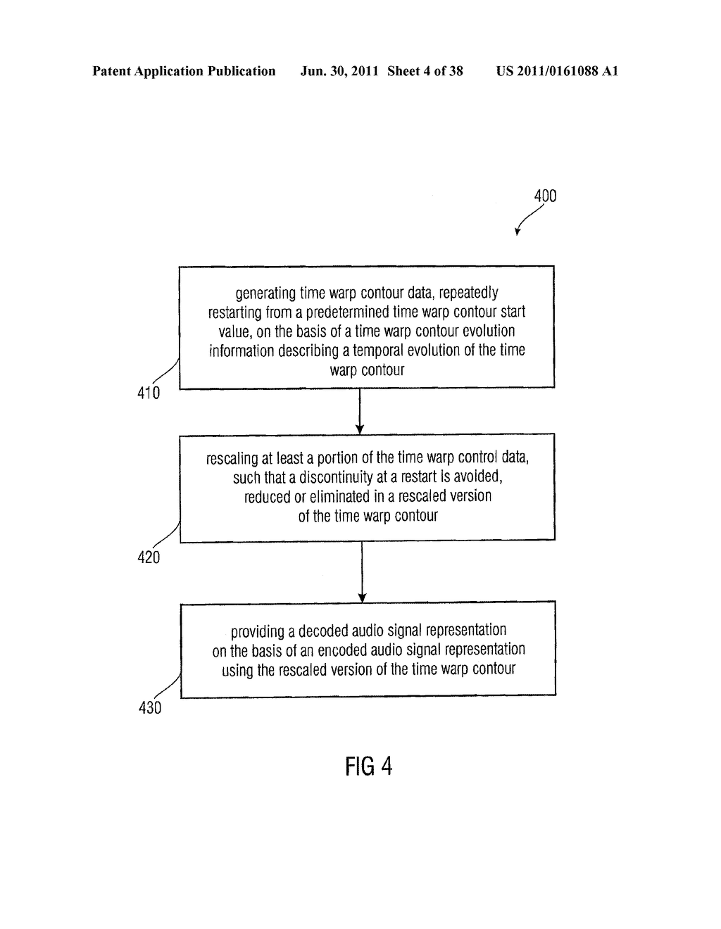 Time Warp Contour Calculator, Audio Signal Encoder, Encoded Audio Signal     Representation, Methods and Computer Program - diagram, schematic, and image 05