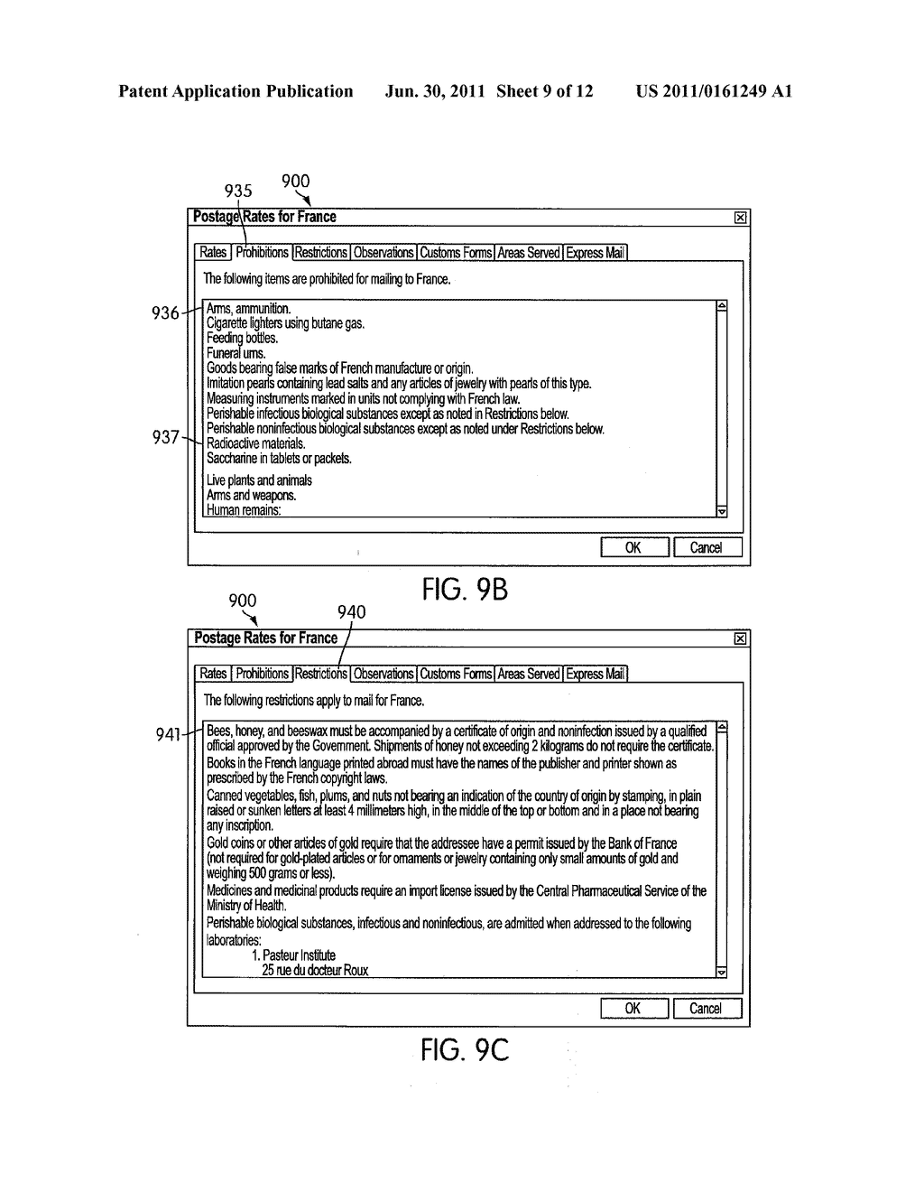 Integrated shipping label and customs form - diagram, schematic, and image 10