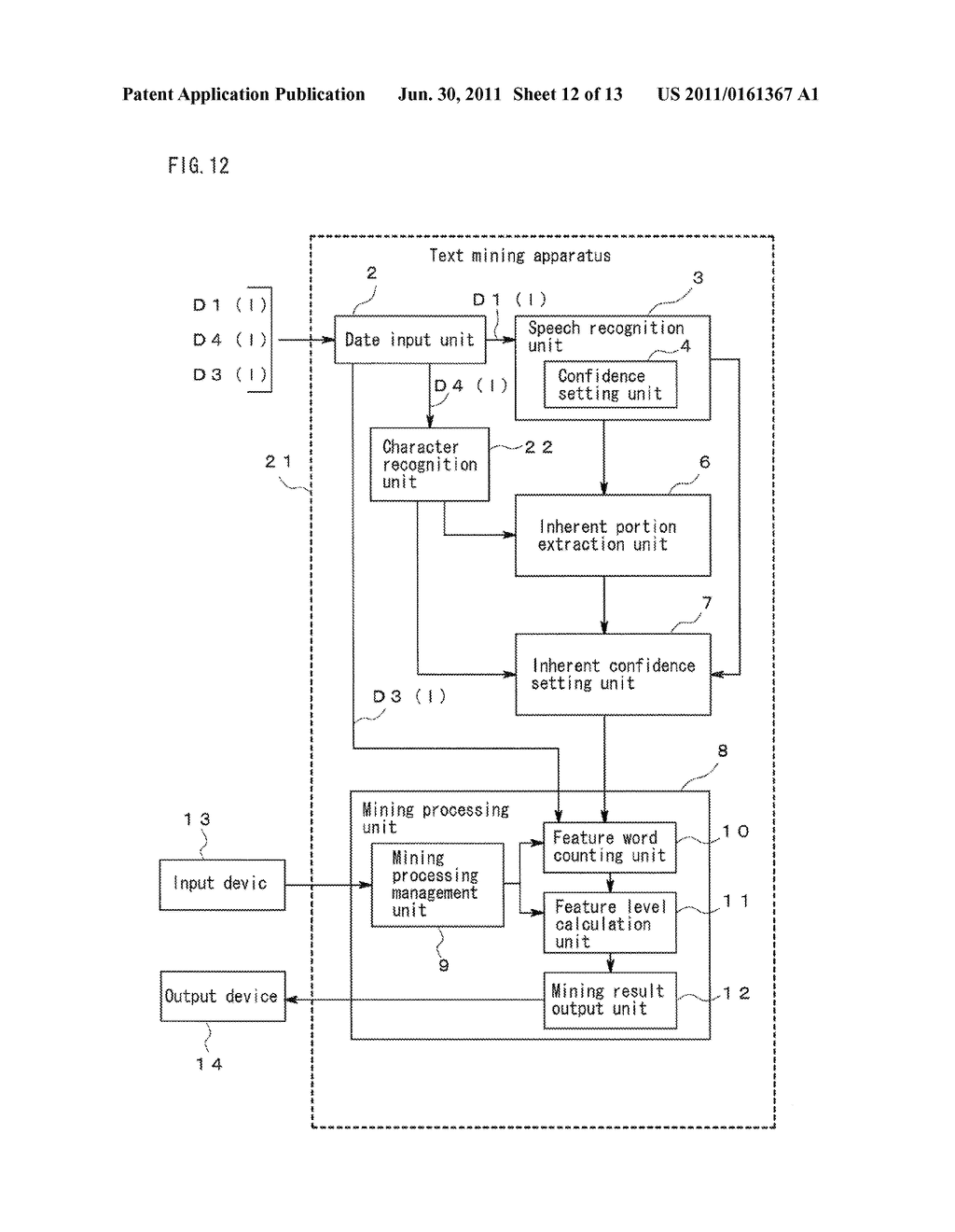 TEXT MINING APPARATUS, TEXT MINING METHOD, AND COMPUTER-READABLE RECORDING     MEDIUM - diagram, schematic, and image 13