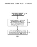 PROCESSING REQUESTS TRANSMITTED USING A FIRST COMMUNICATION DIRECTED TO AN     APPLICATION THAT USES A SECOND COMMUNICATION PROTOCOL diagram and image