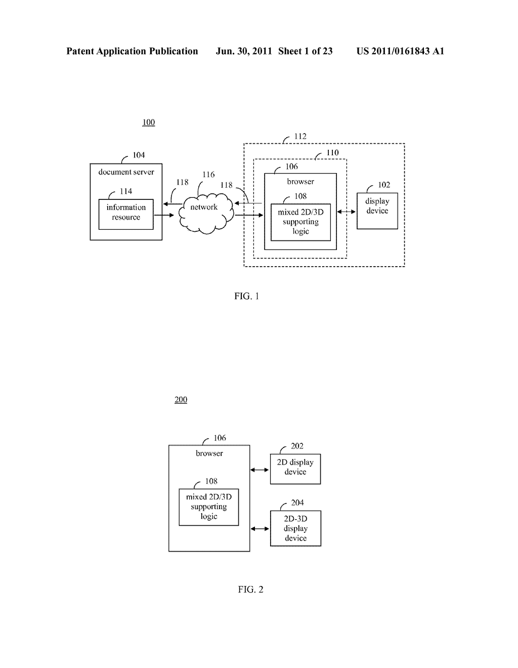 INTERNET BROWSER AND ASSOCIATED CONTENT DEFINITION SUPPORTING MIXED TWO     AND THREE DIMENSIONAL DISPLAYS - diagram, schematic, and image 02