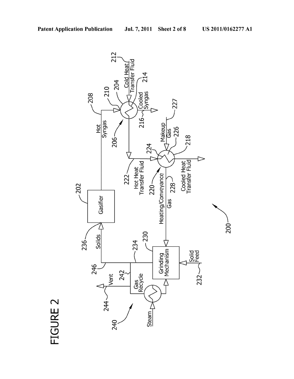 SYSTEMS AND METHOD FOR HEATING AND DRYING SOLID FEEDSTOCK IN A     GASIFICATION SYSTEM - diagram, schematic, and image 03