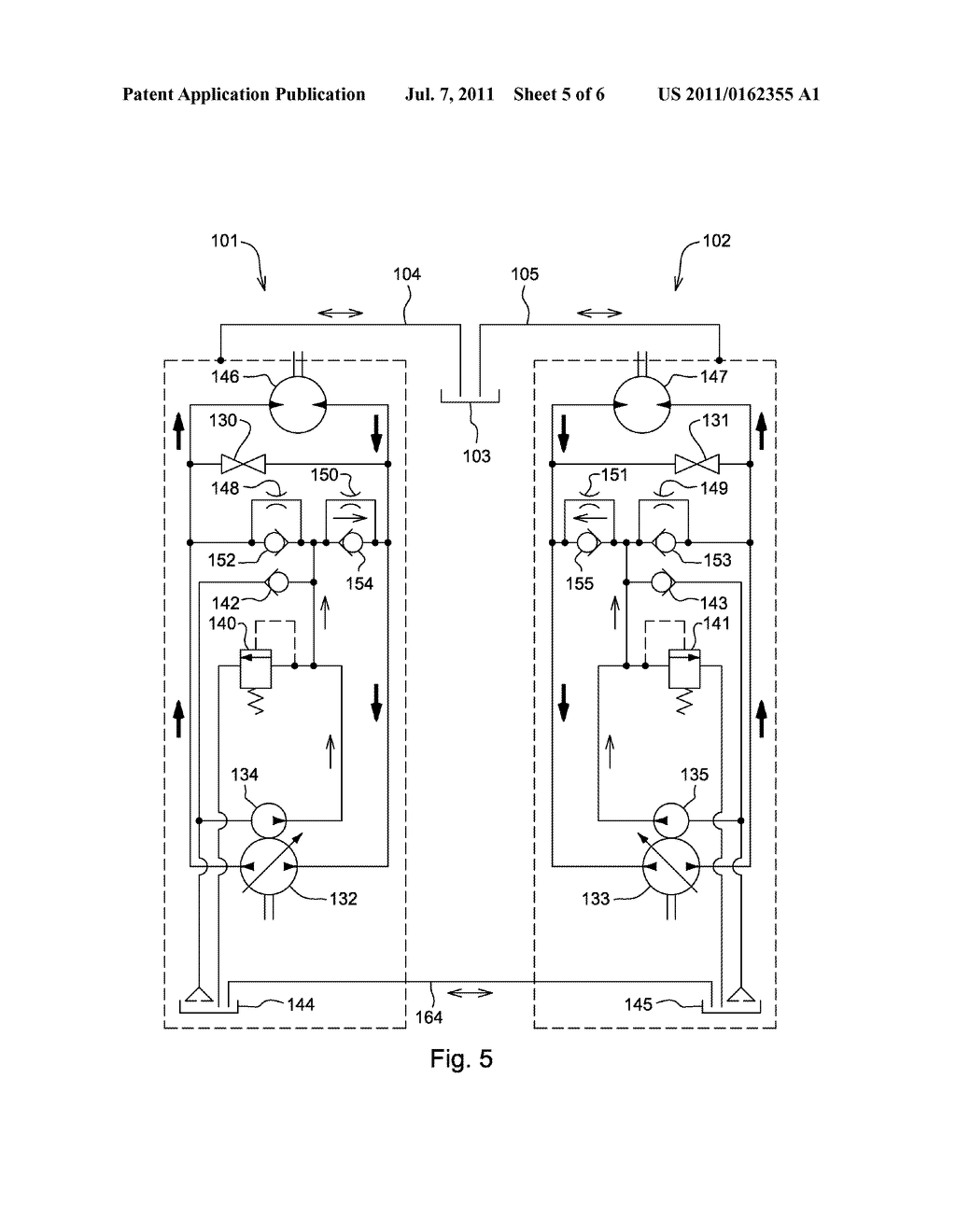 HYDRAULIC FLUID COOLING SYSTEM FOR PAIR OF INTEGRATED HYDROSTATIC     TRANSMISSIONS WITH AUXILIARY HYDRAULIC CIRCUIT - diagram, schematic, and image 06