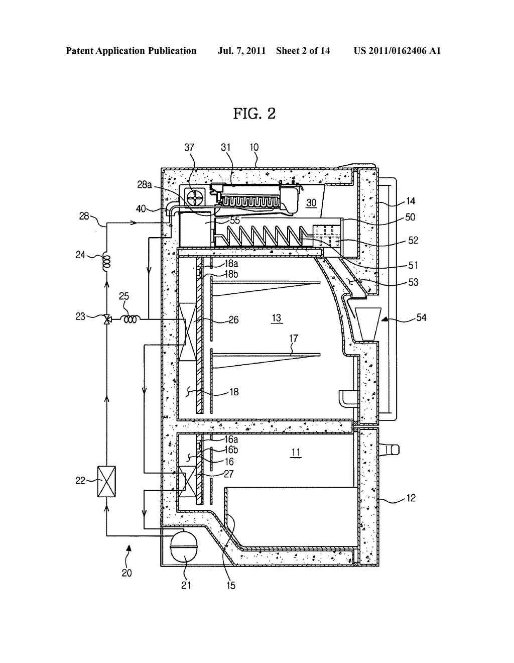 Refrigerator having ice making compartment with refrigerant pipe support     structure - diagram, schematic, and image 03