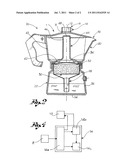 Kitchenware Device for Preparing Hot Beverages or for Cooking diagram and image