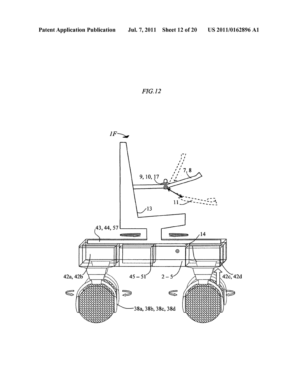 Mode of transportation type having inner-motorized omniwheel apparatus and     method of control - diagram, schematic, and image 13