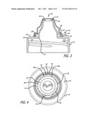 Multi-piece closure with hinged lid diagram and image