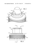 Multi-piece closure with hinged lid diagram and image