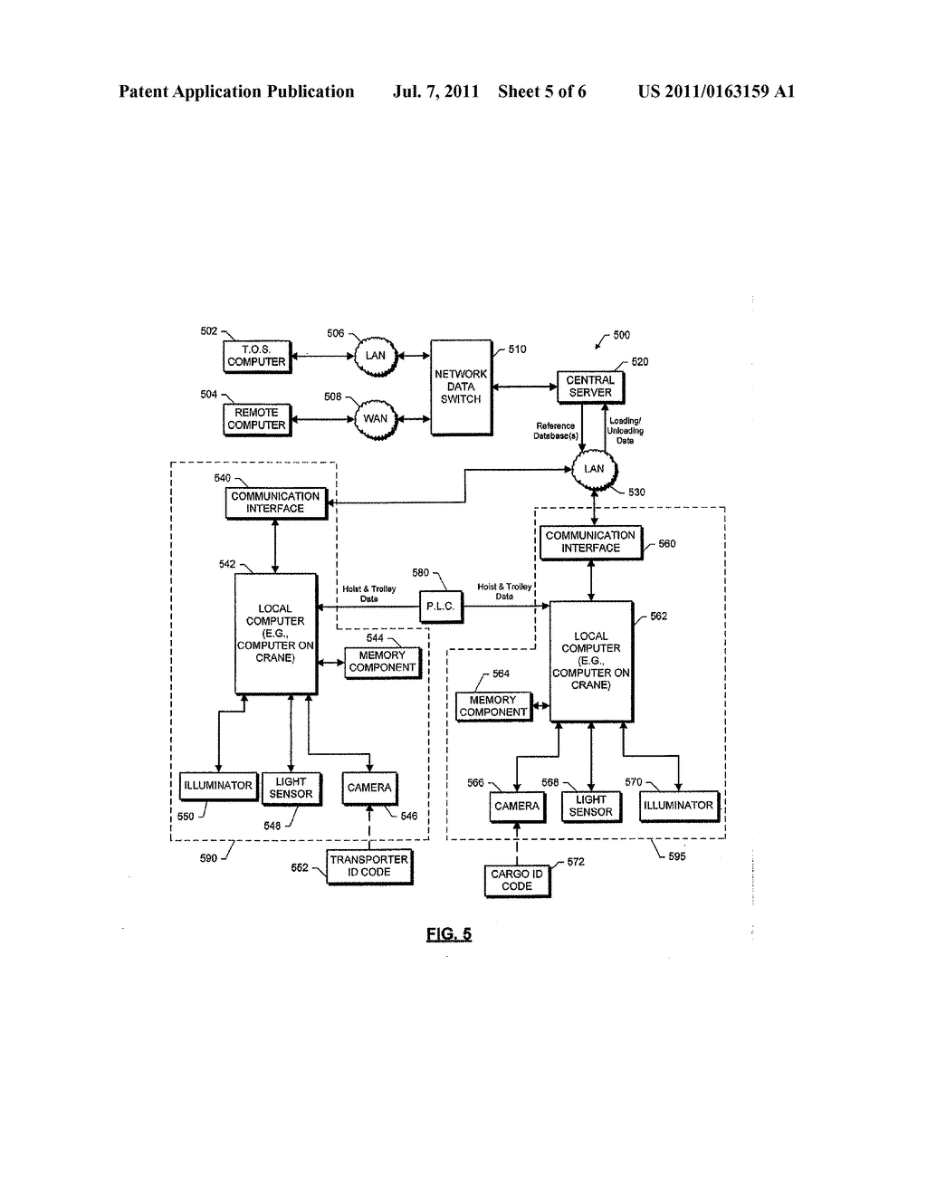 SYSTEM, METHOD, APPARATUS, AND COMPUTER PROGRAM PRODUCT FOR MONITORING THE     TRANSFER OF CARGO TO AND FROM A TRANSPORTER - diagram, schematic, and image 06