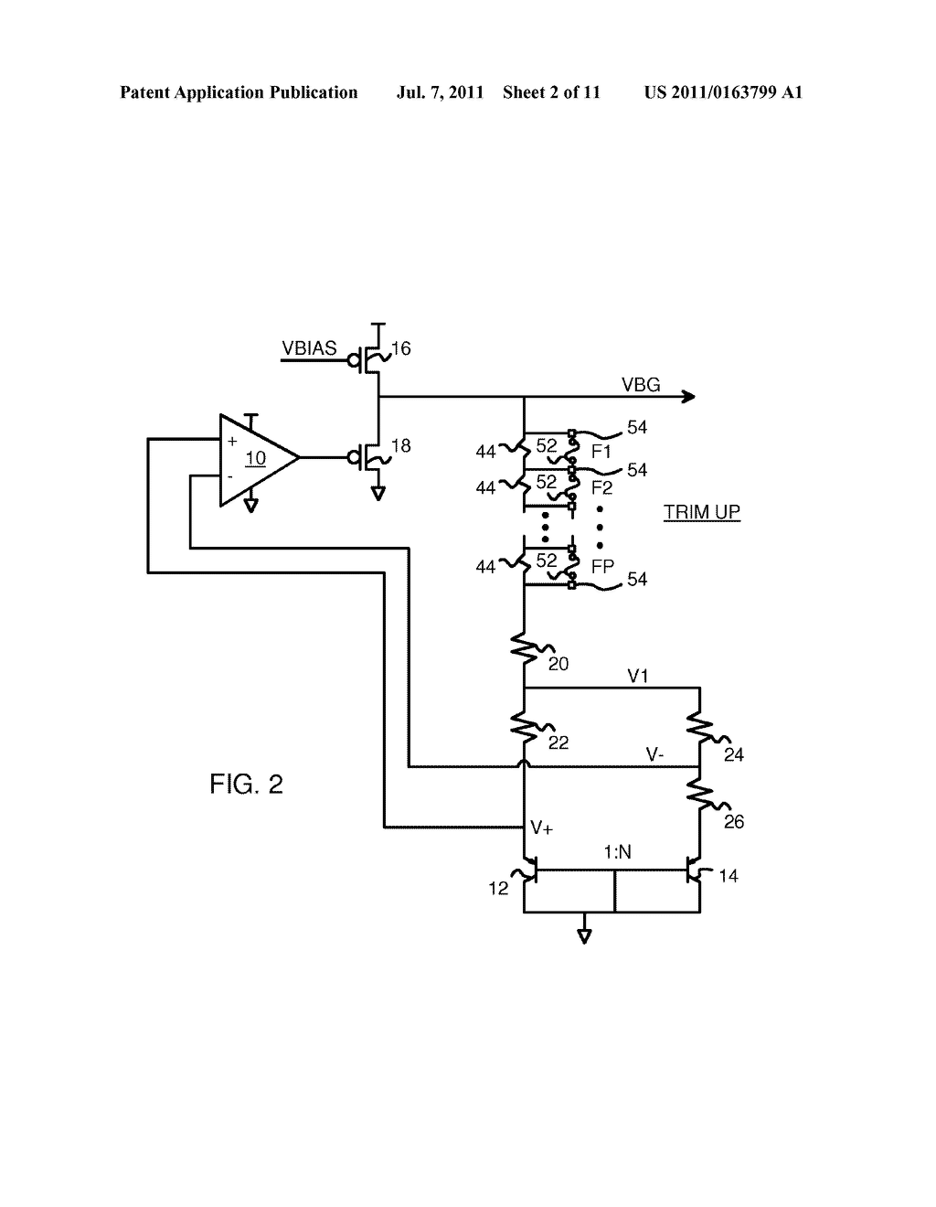 Bi-directional Trimming Methods and Circuits for a Precise Band-Gap     Reference - diagram, schematic, and image 03