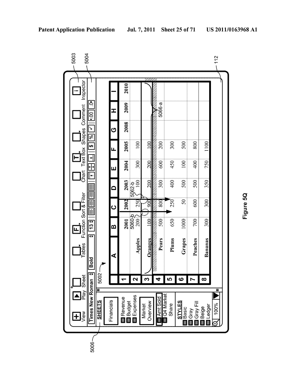 Device, Method, and Graphical User Interface for Manipulating Tables Using     Multi-Contact Gestures - diagram, schematic, and image 26