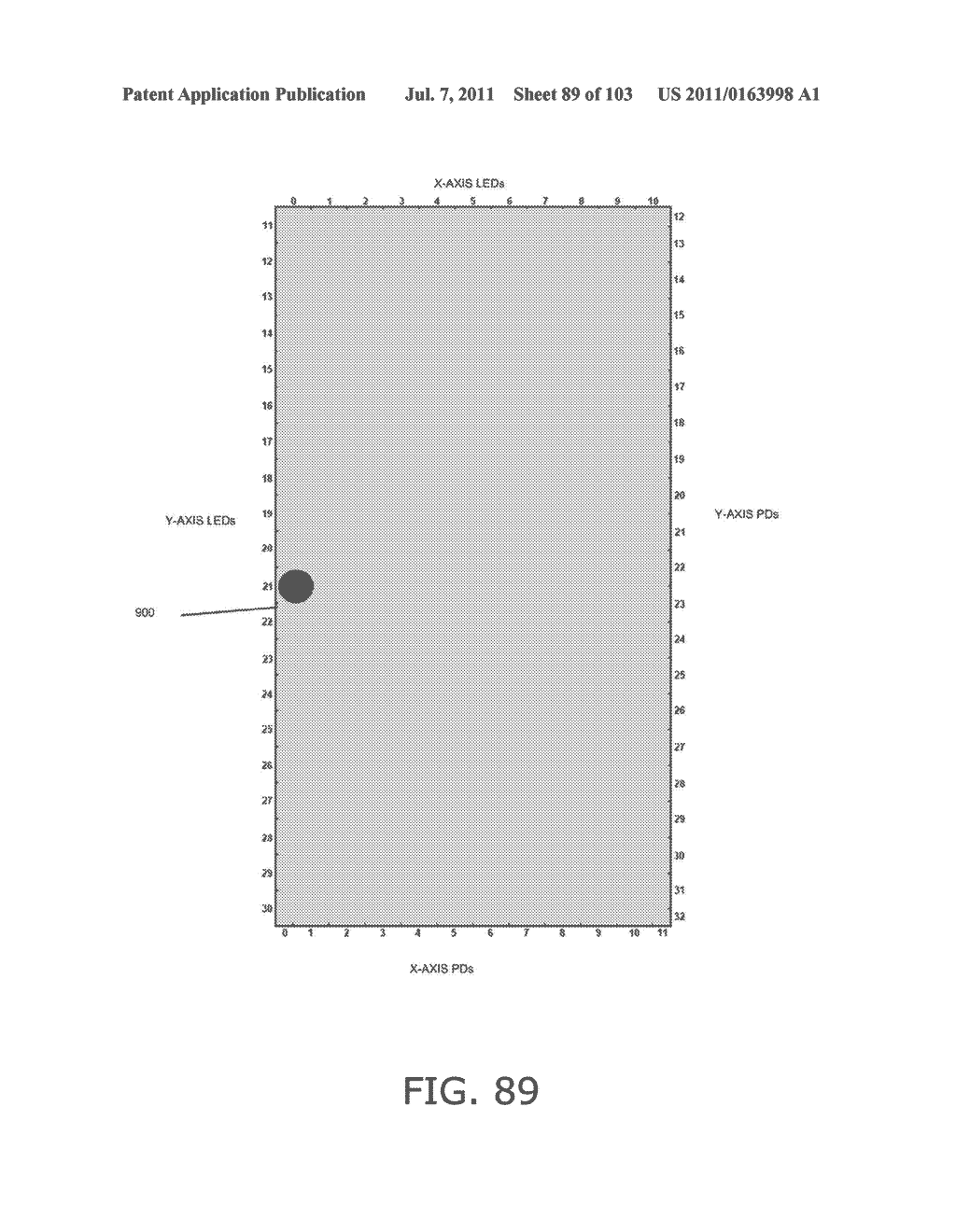 LIGHT-BASED TOUCH SCREEN WITH SHIFT-ALIGNED EMITTER AND RECEIVER LENSES - diagram, schematic, and image 90