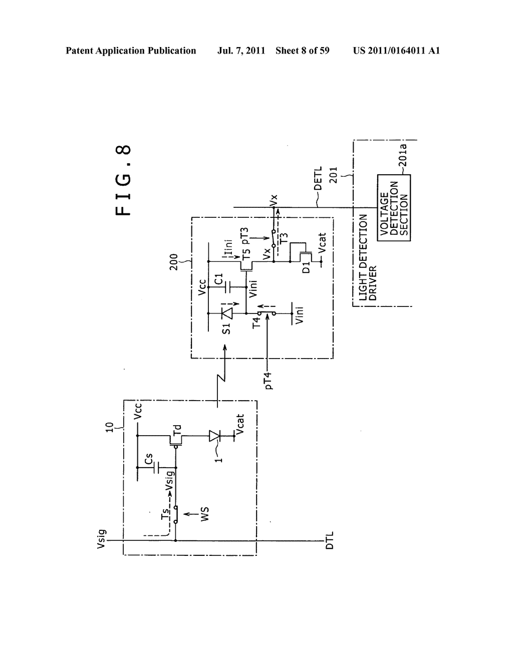 Display apparatus, light detection method and electronic apparatus - diagram, schematic, and image 09