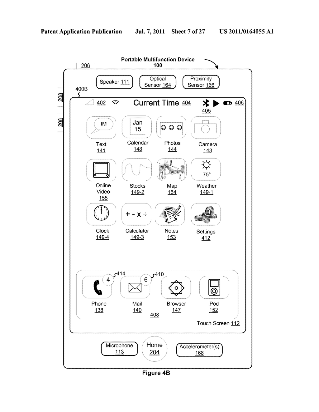 Device, Method, and Graphical User Interface for Manipulating a Collection     of Objects - diagram, schematic, and image 08