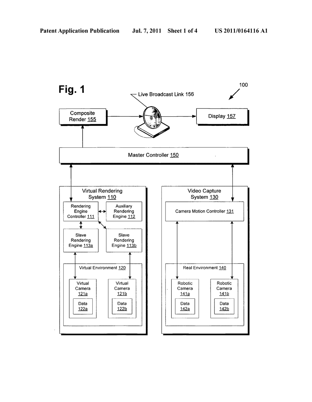 Video capture system control using virtual cameras for augmented reality - diagram, schematic, and image 02