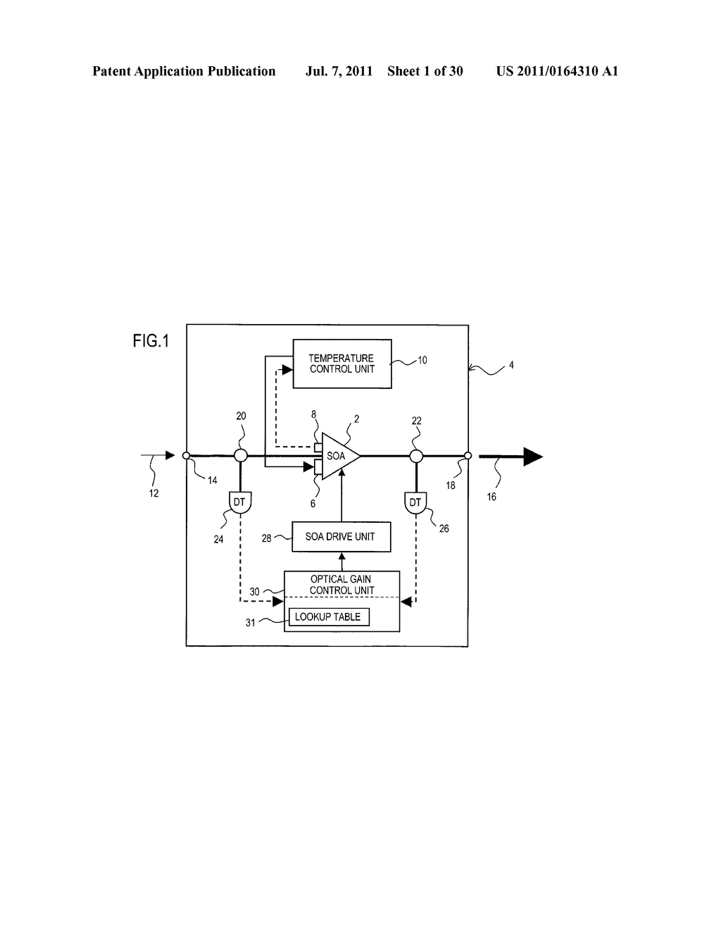 OPTICAL AMPLIFICATION CONTROL APPARATUS, METHOD FOR CONTROLLING     SEMICONDUCTOR OPTICAL AMPLIFIER, AND OPTICAL TRANSMISSION EQUIPMENT - diagram, schematic, and image 02