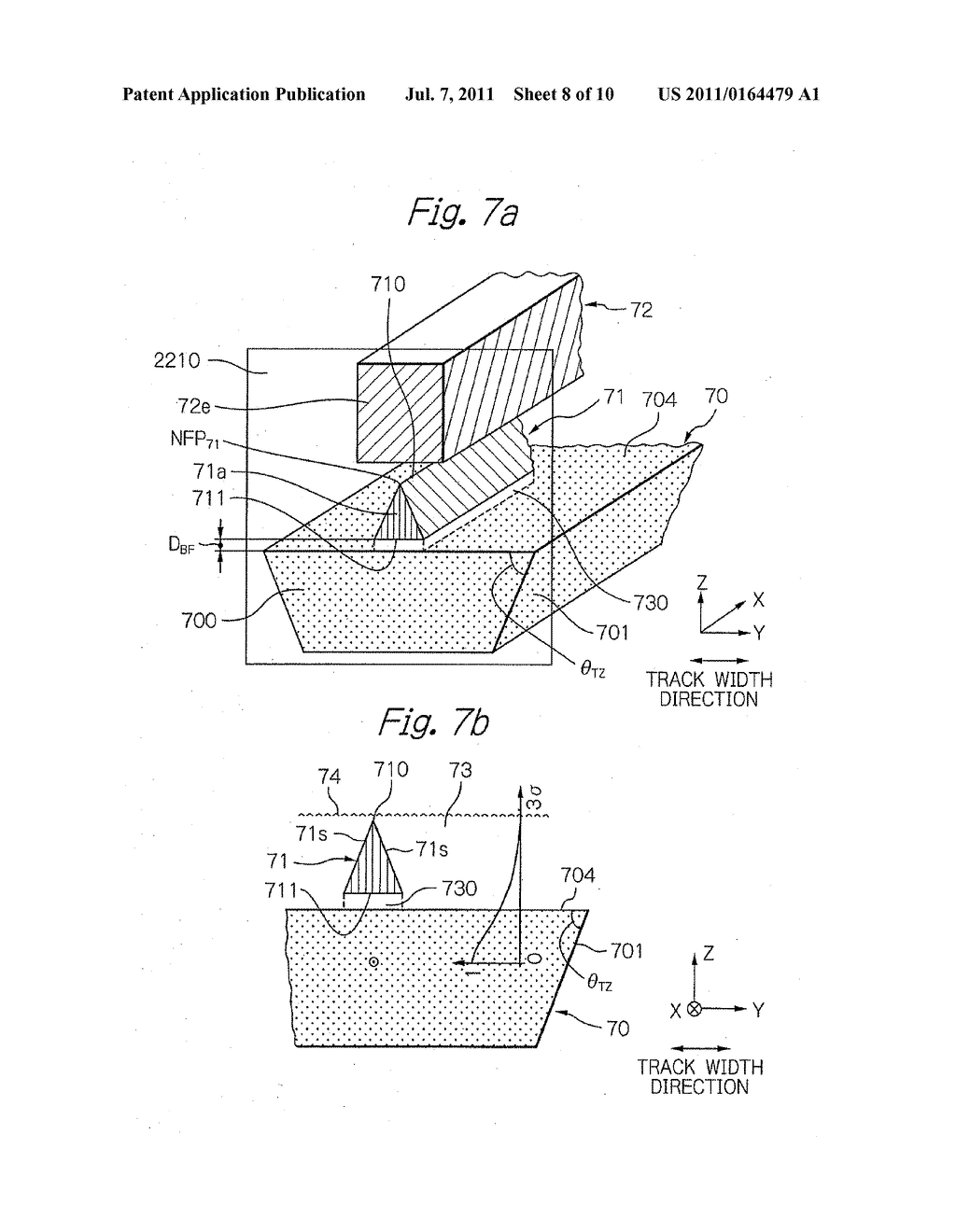 THERMALLY-ASSISTED MAGNETIC RECORDING HEAD COMPRISING WAVEGUIDE WITH     INVERTED-TRAPEZOIDAL SHAPE - diagram, schematic, and image 09