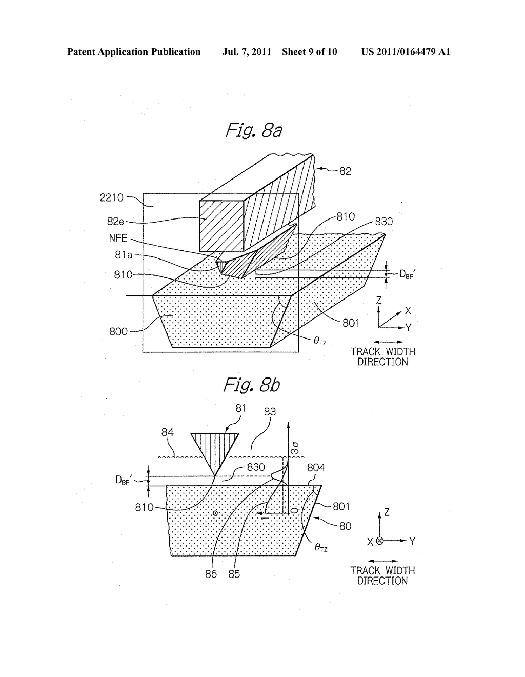 THERMALLY-ASSISTED MAGNETIC RECORDING HEAD COMPRISING WAVEGUIDE WITH     INVERTED-TRAPEZOIDAL SHAPE - diagram, schematic, and image 10