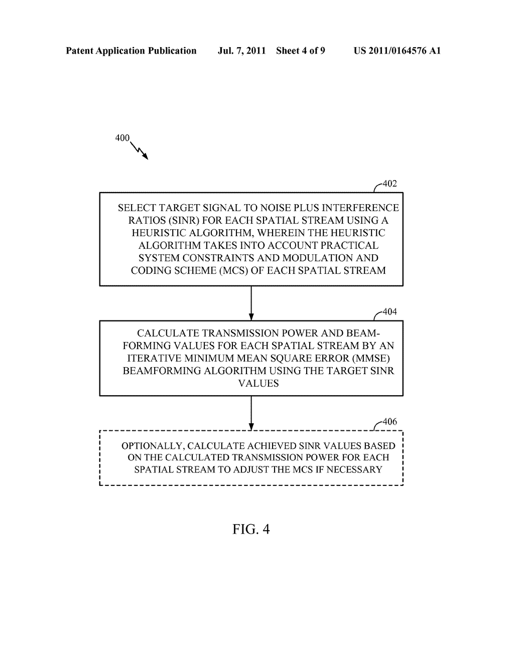 HEURISTIC ALGORITHM FOR CALCULATING TARGET SINR FOR MMSE BEAMFORMING - diagram, schematic, and image 05