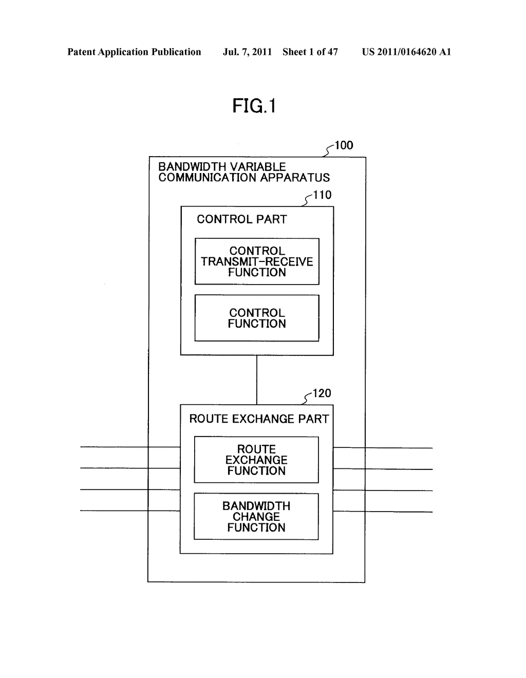 BANDWIDTH VARIABLE COMMUNICATION APPARATUS AND BANDWIDTH VARIABLE     COMMUNICATION METHOD - diagram, schematic, and image 02