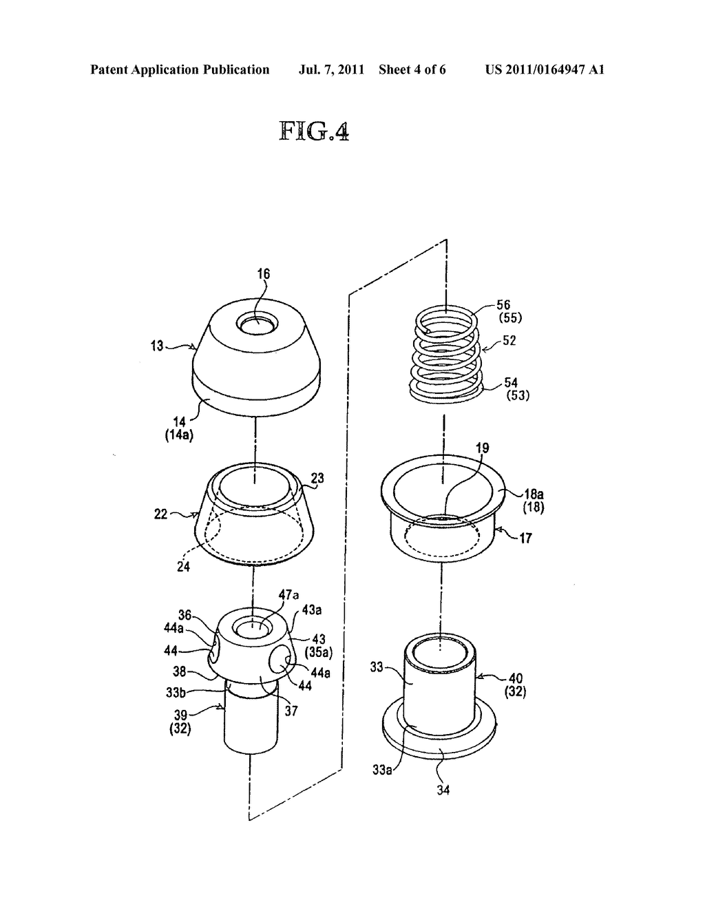 Fastener for ornaments having a pin - diagram, schematic, and image 05