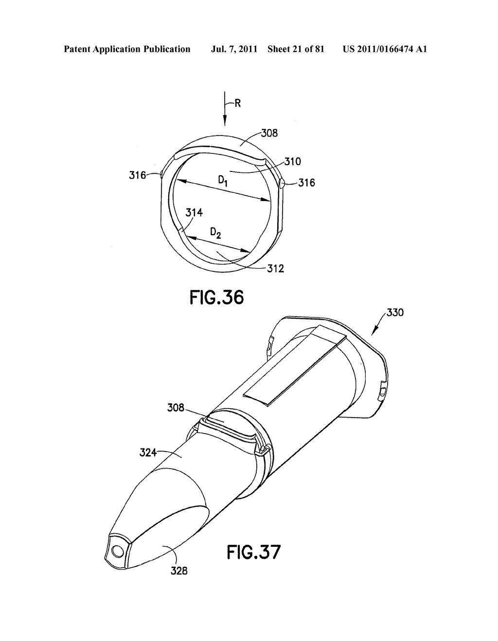 Safety Blood Collection Assembly with Indicator - diagram, schematic, and image 22