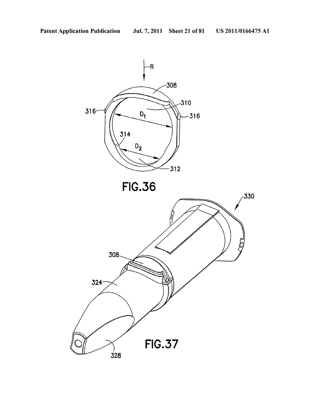 Safety Blood Collection Assembly with Indicator - diagram, schematic, and image 22