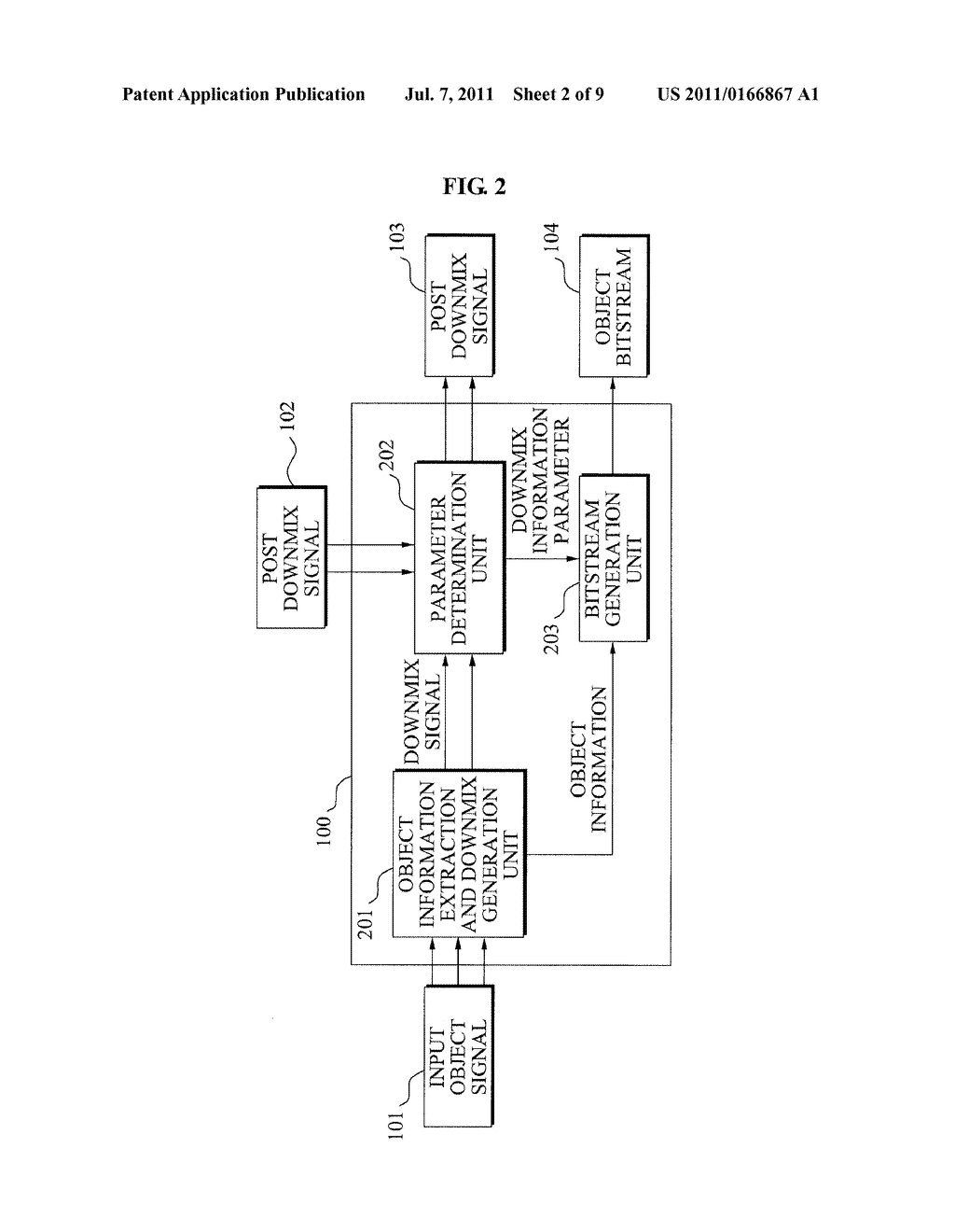 MULTI-OBJECT AUDIO ENCODING AND DECODING APPARATUS SUPPORTING POST     DOWN-MIX SIGNAL - diagram, schematic, and image 03