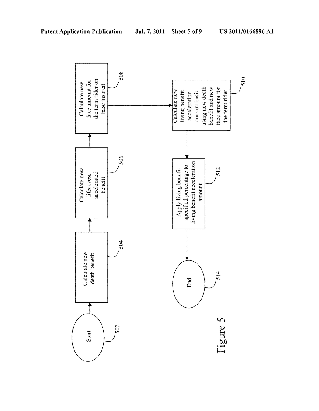 SYSTEM AND METHOD FOR PROCESSING DATA RELATED TO A LIFE INSURANCE POLICY     HAVING AN ACCELERATED DEATH BENEFIT - diagram, schematic, and image 06