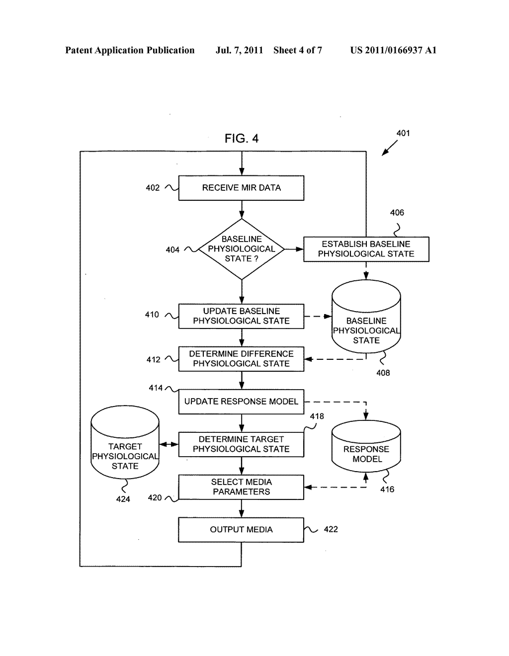 Media output with micro-impulse radar feedback of physiological response - diagram, schematic, and image 05